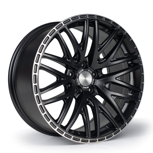 18x8 3SDM 0.75 5x112 et35 CB73.1 Matt Black / Machined Lip