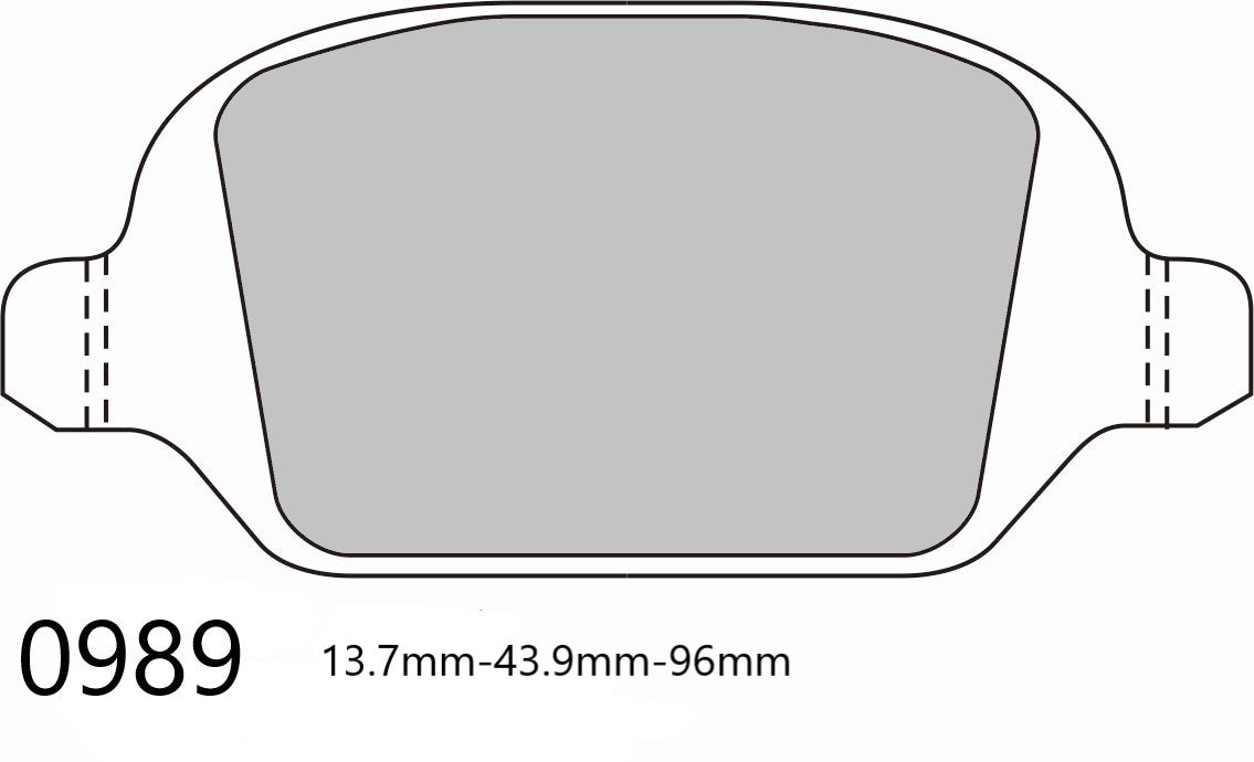 ABARTH 500 595 695  Rear Pads 0989