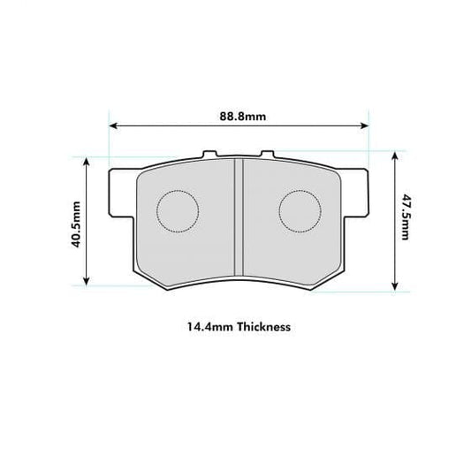Honda Civic EK9 Rear PBS Performance Brake Pads 1142