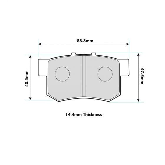 Honda Integra DC2 Rear Performance Brake Pads 1142