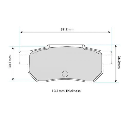 Honda Civic EK4 Rear Performance Brake Pads 1163