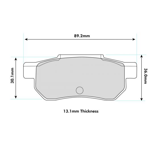 Honda Civic EG6 Rear Performance Brake Pads 1163