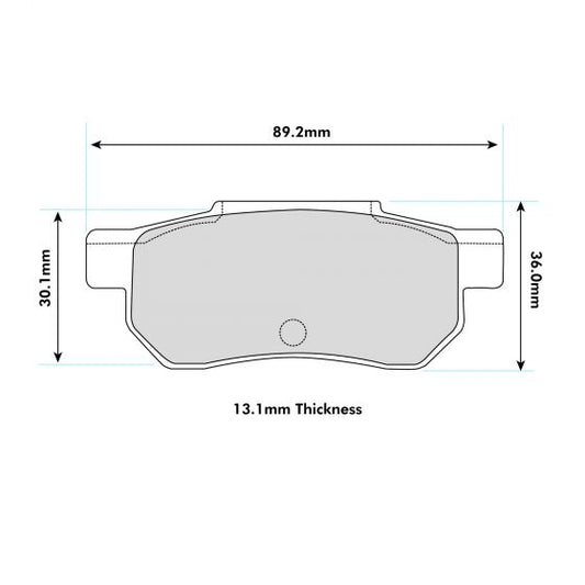 Honda Civic EG6 Rear Performance Brake Pads 1163