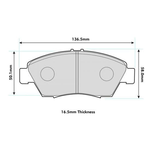 Honda Civic EG6 Front Performance Brake Pads 1286