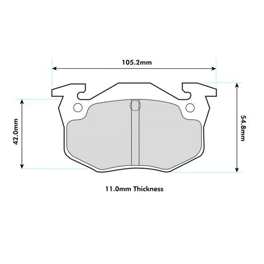 Peugeot 205 GTI Rear Performance Brake Pads 1301