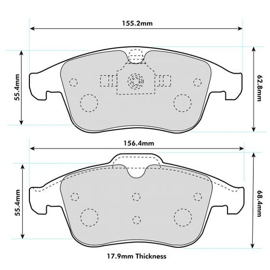 Renault Clio MK4 RS 200/220 1.6 Front Performance Brake Pads 1765