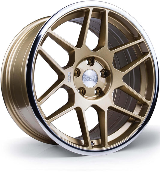 18x9.5 3SDM 0.09 5x112 et40 CB73.1 Gold Mirror Lip
