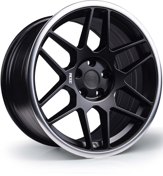 18x9.5 3SDM 0.09 5x112 et40 CB73.1 Matt Black Mirror Lip