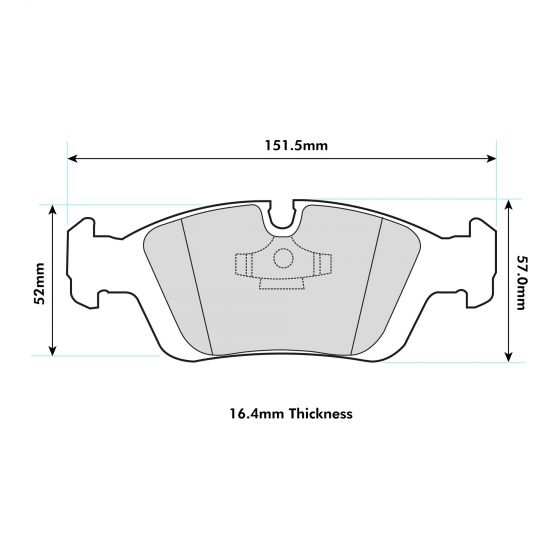 BMW E46 318i/318d/320d/320i/323ci/325Ti/328i Front Performance Brake Pads PBS 8001
