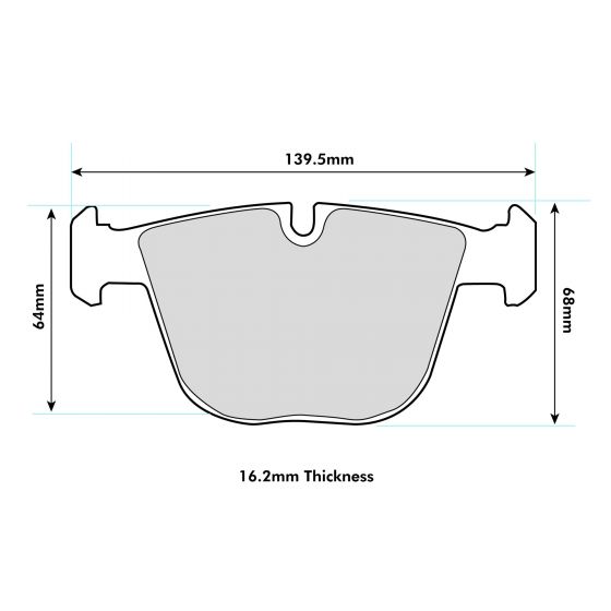 BMW M3 (E92) All 3 Coupe M3 Rear PBS ProRace Pad   8465