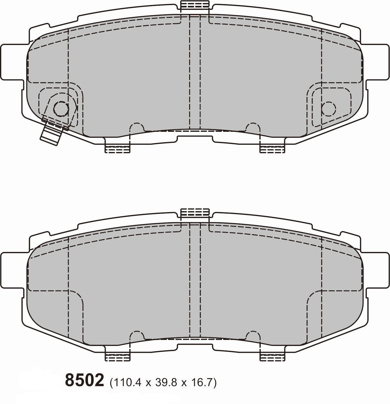 SUBARU BRZ Rear Performance Brake Pads 8502