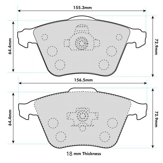 SAAB 9-3 Turbo Performance Brake Pads 8602 18mm Thick