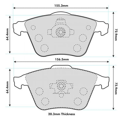 WV PASSAT 3.2 & 3.6 Front Performance Brake Pads 8602