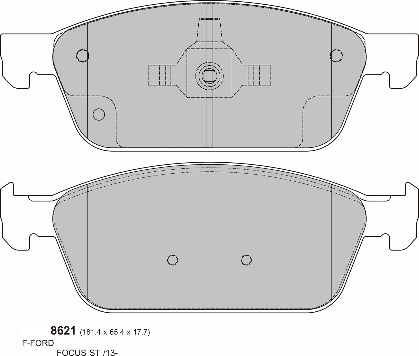 Ford Focus ST Mk3 Front Prorace Pads 8621