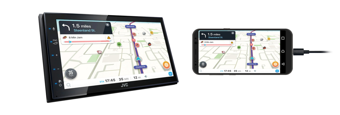 JVC KW-M560BT - 6.8" Digital Media Receiver CarPlay Android Auto