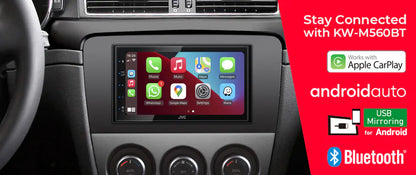 JVC KW-M560BT - 6.8" Digital Media Receiver CarPlay Android Auto