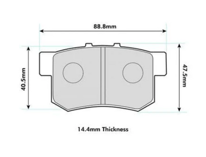 PBS Honda S2000 Rear Brake Pads