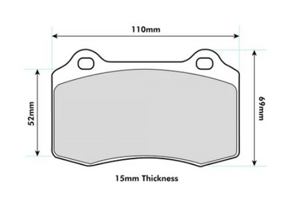 PBS FORD FOCUS RS MK1 Front Performance Brake Pad