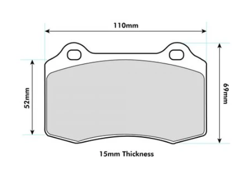 PBS FORD FOCUS RS MK1 Front Performance Brake Pad
