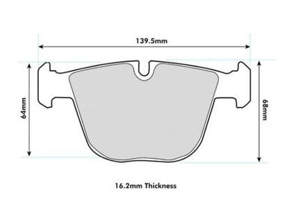 PBS BMW M3 (E92) All 3 Coupe M3 Rear PBS ProRace Pad