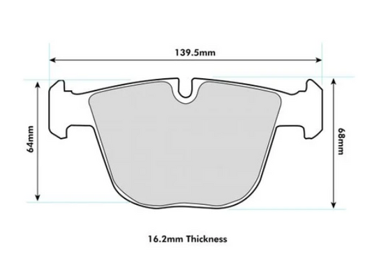 PBS BMW M3 (E92) All 3 Coupe M3 Rear PBS ProRace Pad
