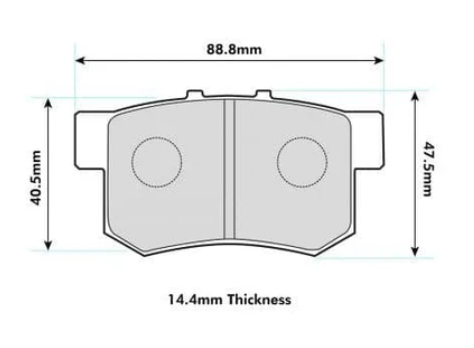 PBS Honda Civic Ep3 Rear Performance Brake Pads