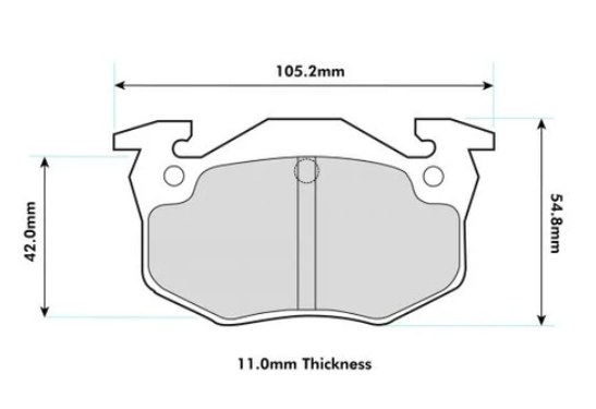 PBS Renault Clio 172/182 Rear ProTrack Performance Brake Pads
