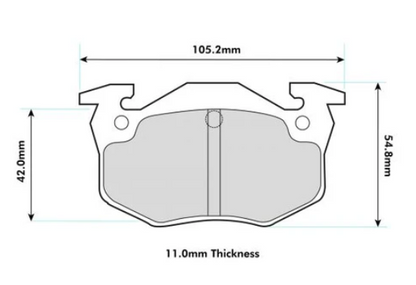 PBS Renault Clio 172/182 Rear ProTrack Performance Brake Pads