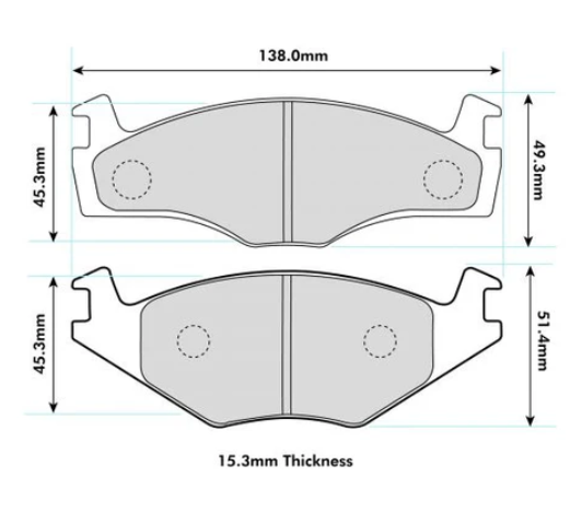 PBS WV Golf Mk1/2/3 Kelgate Caliper Front Performance Brake Pads