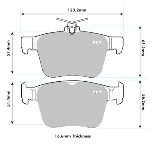 PBS GOLF R MK7 5G1, BQ1, BE1, BE2 2.0 4Motion Rear PBS Performance Brake Pads