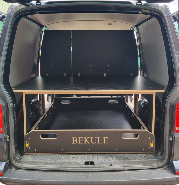BEKULE OutBack Split XW extra wide Kombi utility bed pod VW T5 T6 Transporter camper SWB Birch