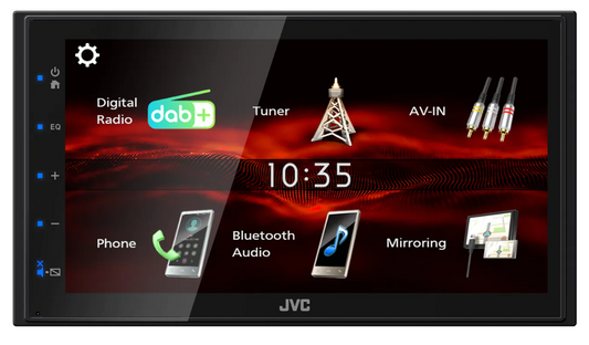 JVC KW-M180DBT - 6.8” Touchscreen Digital Media AV Receiver Built-In DAB Bluetooth Stereo