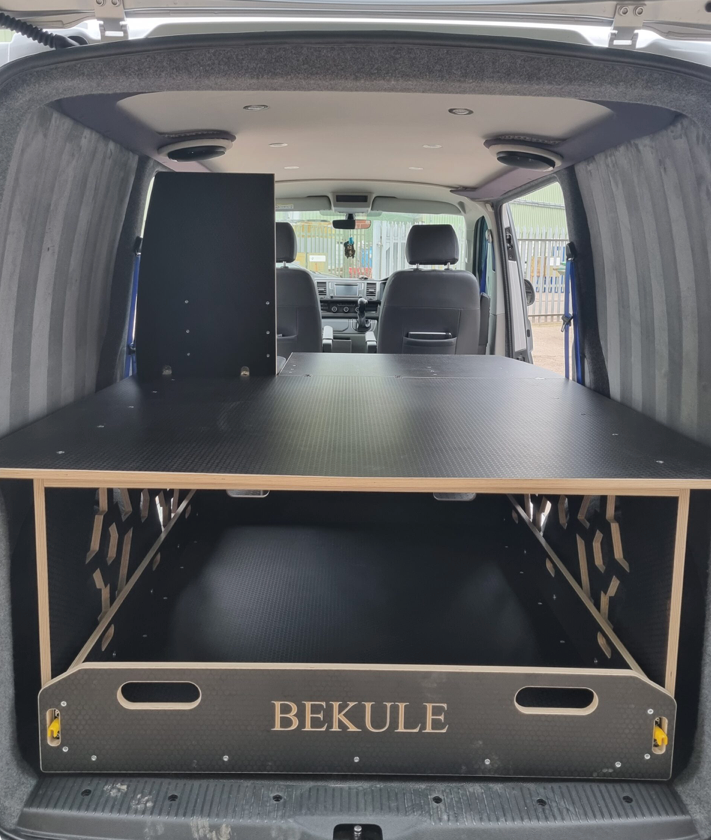 BEKULE OutBack Split XW extra wide Kombi utility bed pod VW T5 T6 Transporter camper SWB Birch