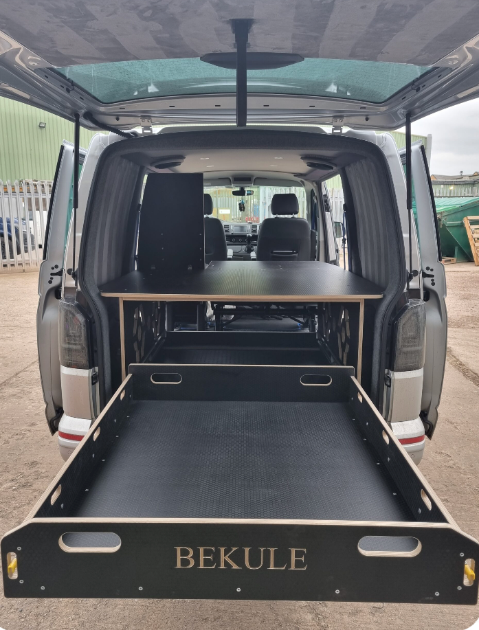 BEKULE OutBack Split XW extra wide Kombi utility bed pod VW T5 T6 Transporter camper SWB Birch