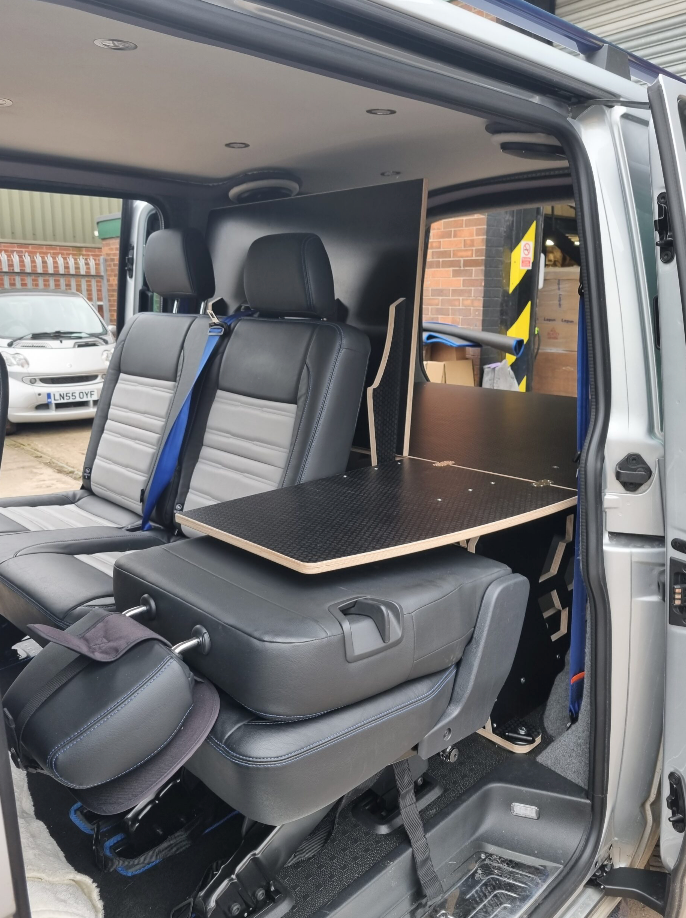 BEKULE OutBack Split XW extra wide Kombi utility bed pod VW T5 T6 Transporter camper SWB Birch