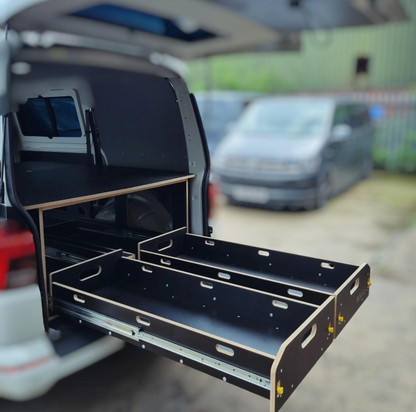 BEKULE OutBack XW Twin Kombi utility bed pod VW T5 t6 Transporter camper SWB Birch