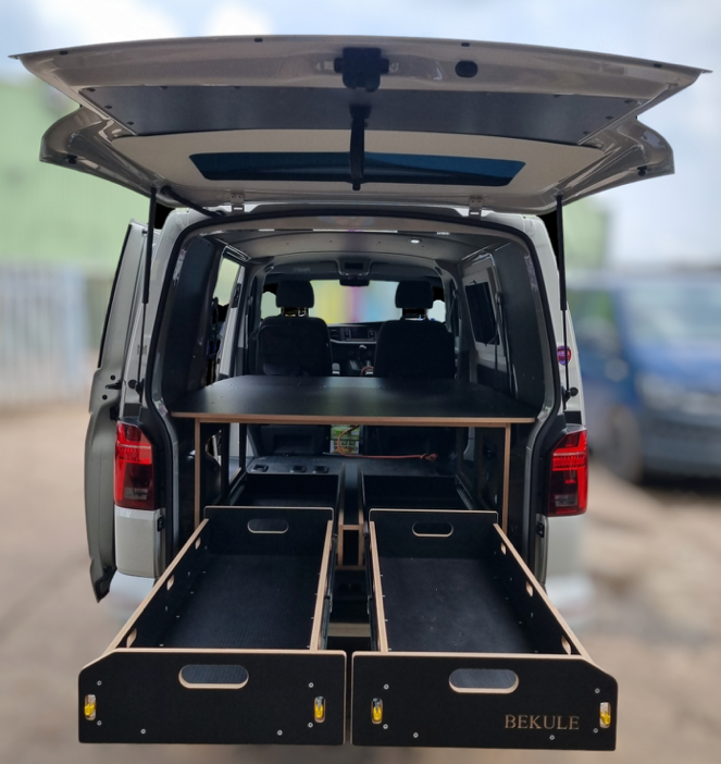 BEKULE OutBack XW Twin Kombi utility bed pod VW T5 t6 Transporter camper SWB Birch
