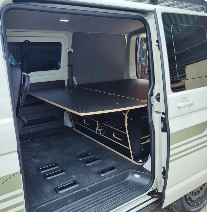 BEKULE OutBack XW Twin Kombi utility bed pod VW T5 t6 Transporter camper SWB Birch