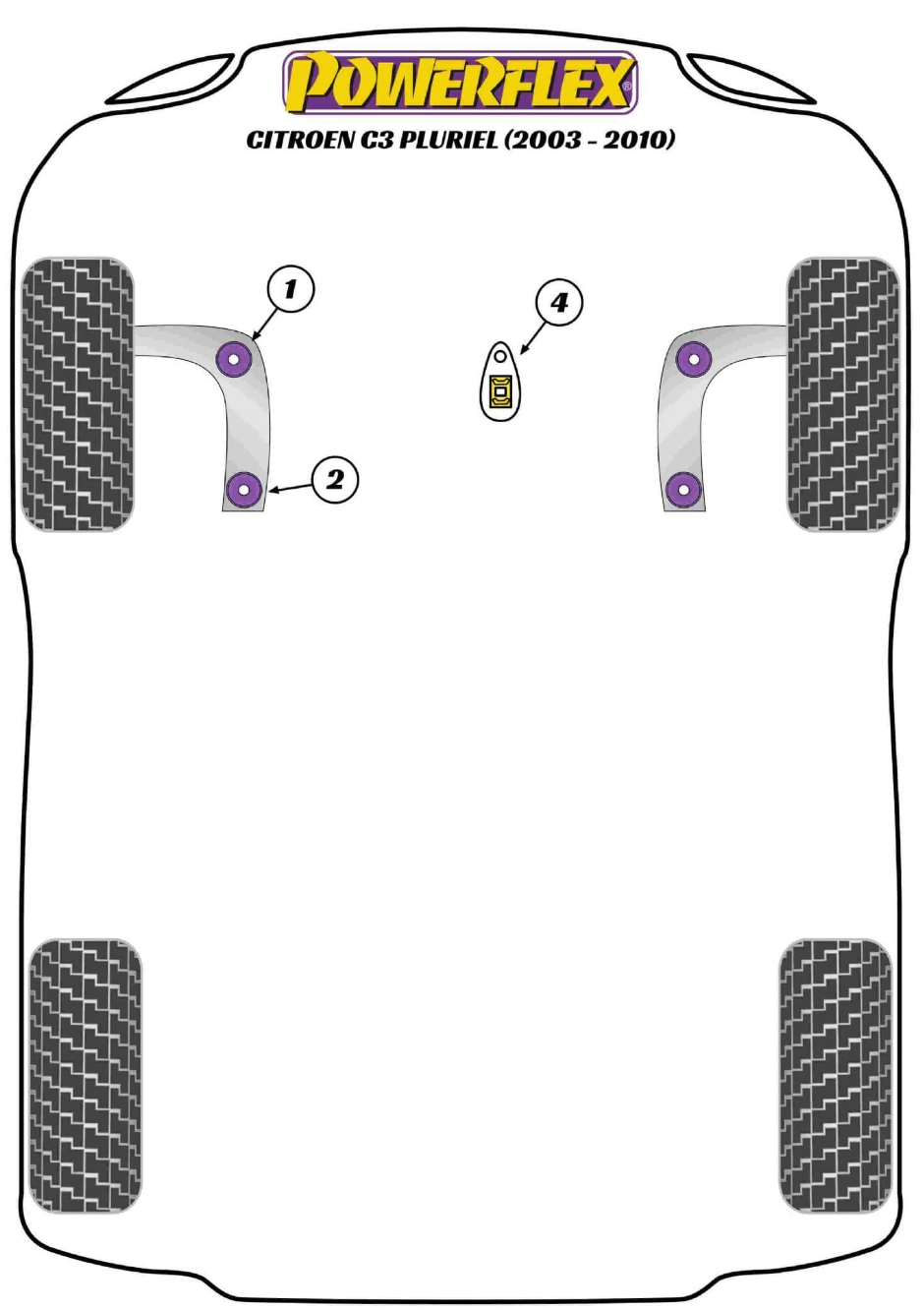 POWERFLEX LOWER ENGINE MOUNT INSERT PFF12-204