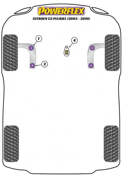 POWERFLEX LOWER ENGINE MOUNT INSERT PFF12-204