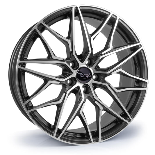 20x8.5 Targa TG6-FF 5x112 et42 CB73.1 Matt Black / Machined Face