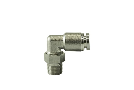 Turbosmart 1/8" NPT 90º Pushloc Fitting - SS - 1/4" (TS-0550-3054)