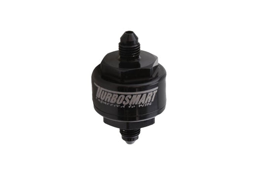 Turbosmart Billet Turbo Oil Feed Filter 44um AN-4 - Black (TS-0804-1002)