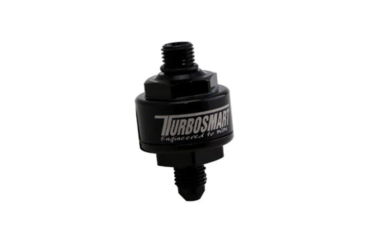 Turbosmart Billet Turbo Oil Feed Filter 44um AN-4 to AN-4 ORB - Black (TS-0804-1003)