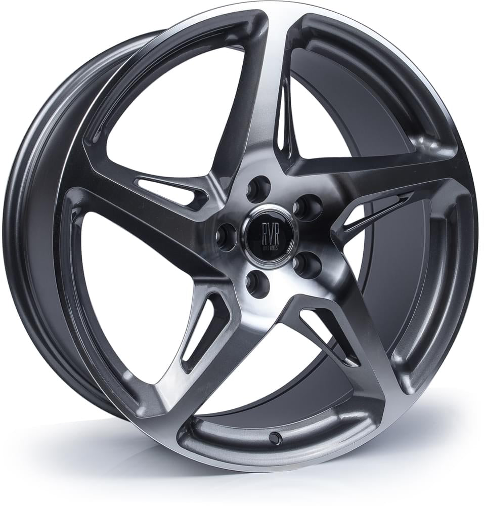 19x8.5 River R4 5x112 et45 CB73.1 Gunmetal / Polished Face
