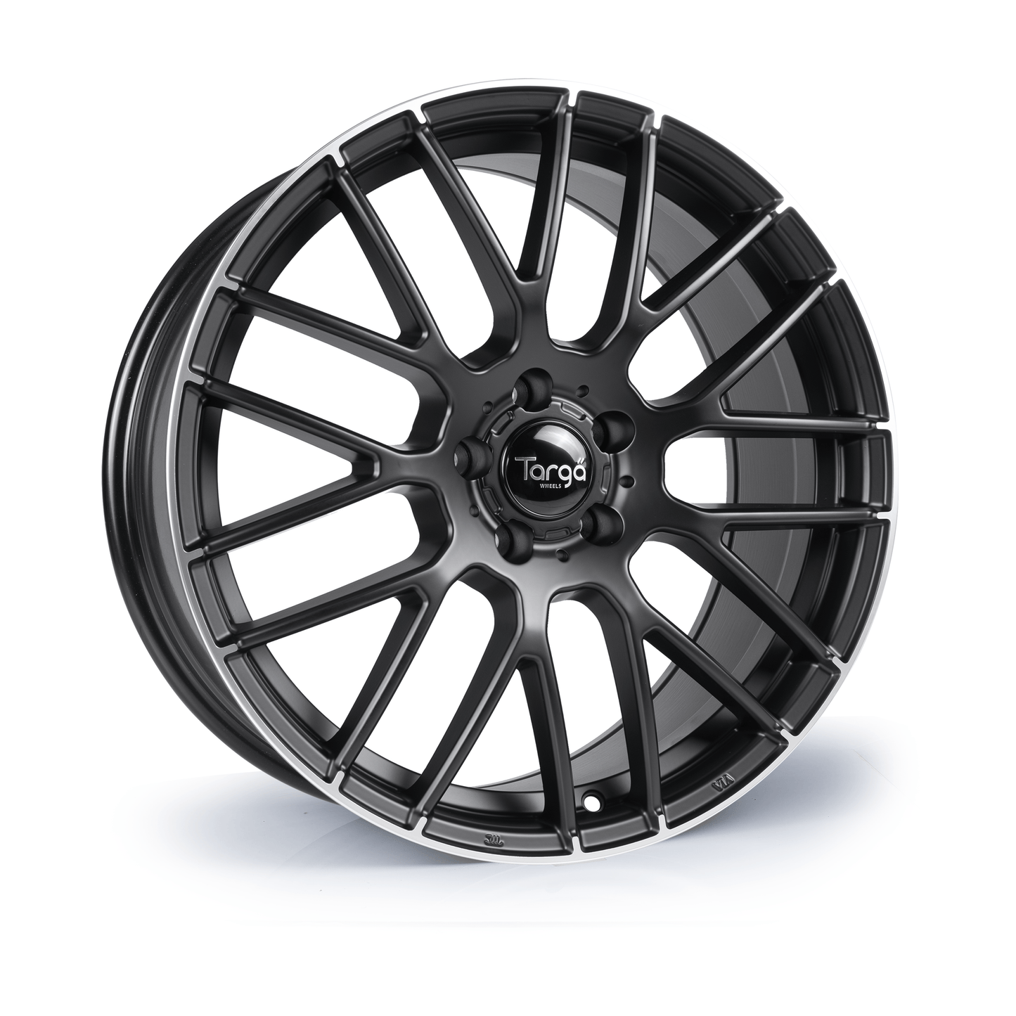 19x8.5 Targa TG2 5x110 et42 CB73.1 Gloss Black / Polished Lip Tip