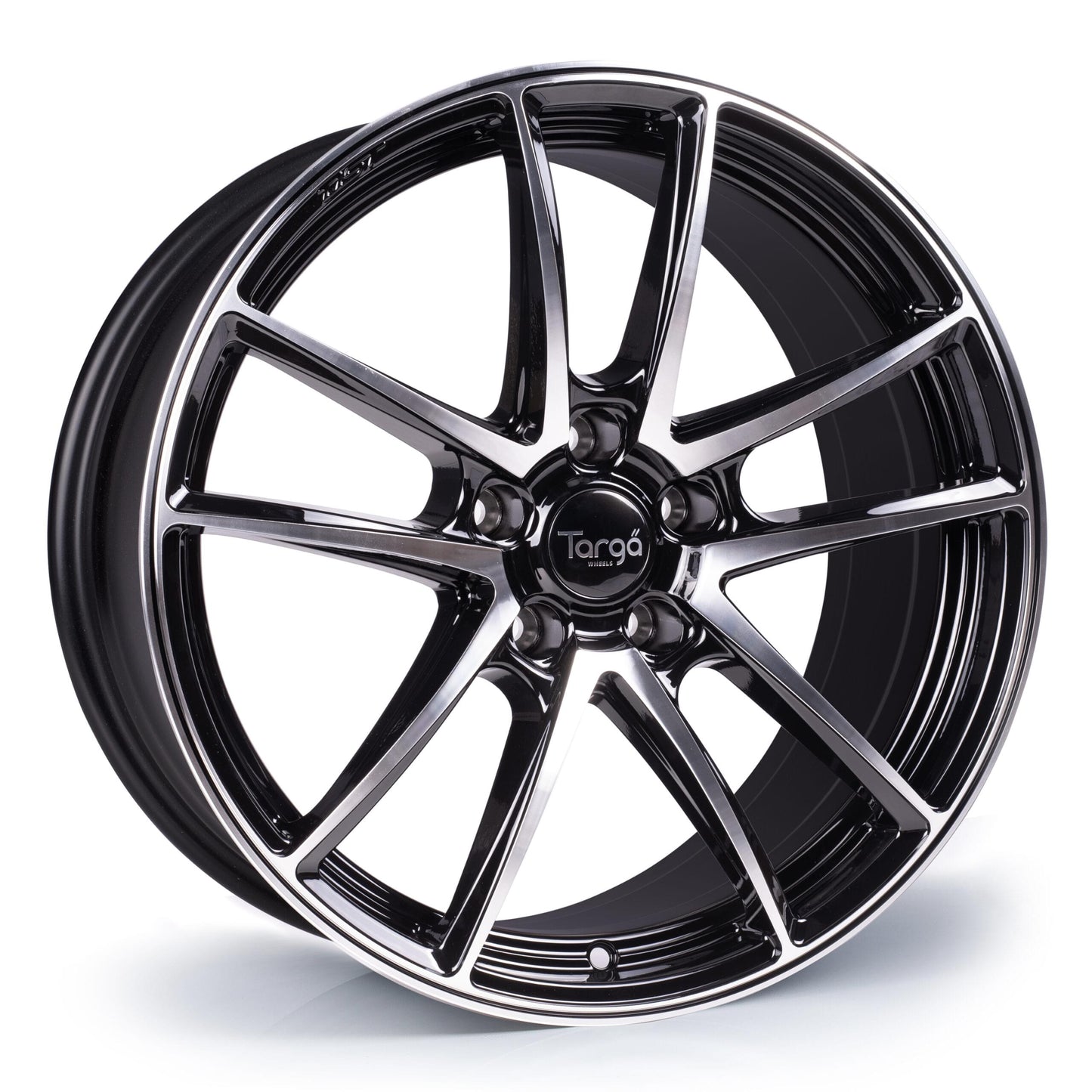 19x8.5 Targa TG5-FF 5x112 et42 CB73.1 Gloss Black / Polished Face